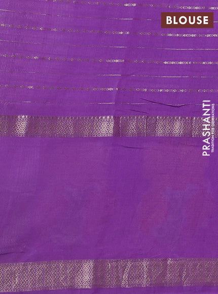 Lavender Semi Chanderi - Embroidery