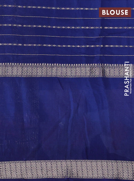 Blue Semi Chanderi - Embroidery