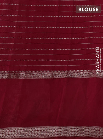 Red Semi Chanderi - Embroidery