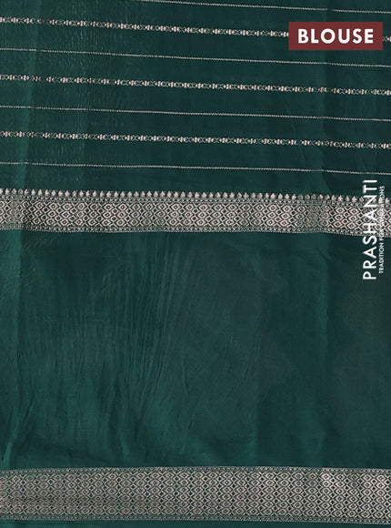 Green Semi Chanderi - Embroidery