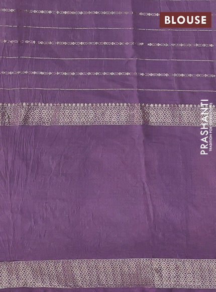Pastel Lavender Semi Chanderi - Embroidery