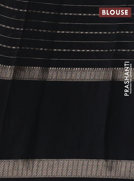 Black Semi Chanderi - Embroidery