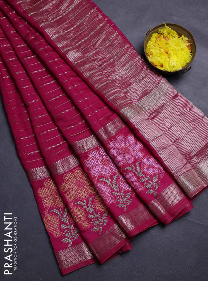 Pink Semi Chanderi - Embroidery