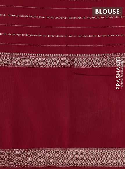 Red Semi Chanderi - Embroidery