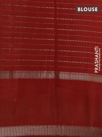 Orange Semi Chanderi - Embroidery