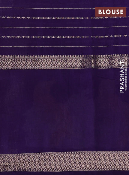 Violet Semi Chanderi - Embroidery