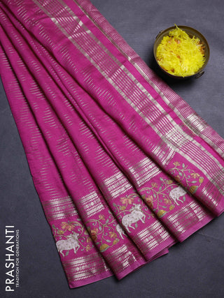 Pink Semi Chanderi - Embroidery