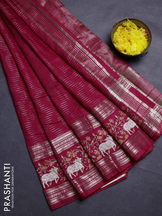 Pink Semi Chanderi - Embroidery