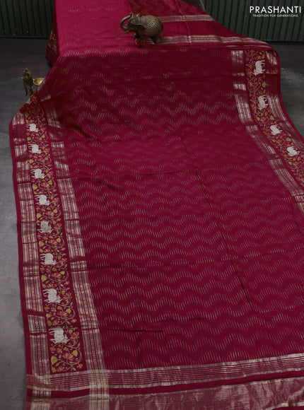 Pink Semi Chanderi - Embroidery