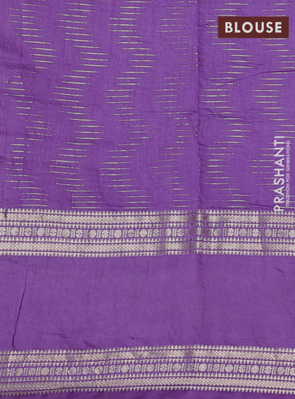 Lavender Semi Chanderi - Embroidery