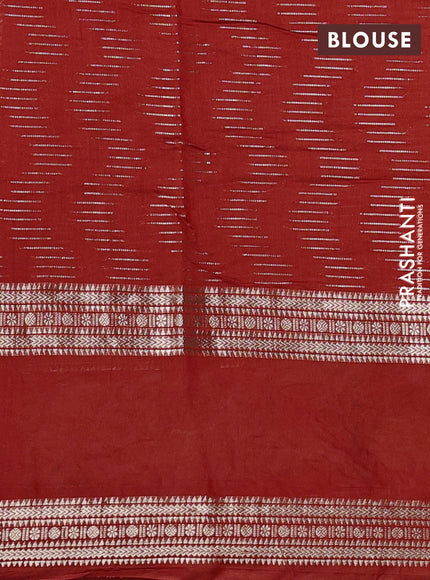 Orange Semi Chanderi - Embroidery