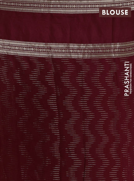 Maroon Semi Chanderi - Embroidery