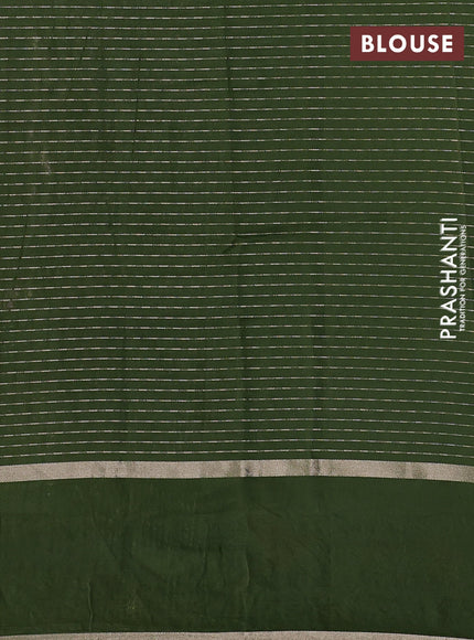 Sap Green Semi Chanderi - Embroidery