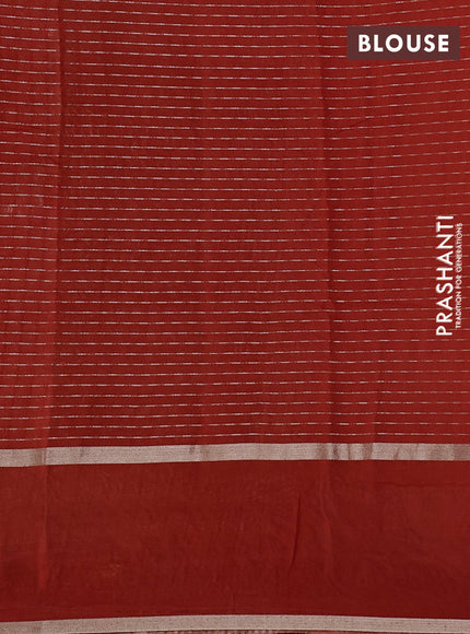 Orange Semi Chanderi - Embroidery