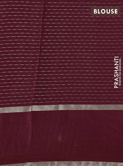 Maroon Semi Chanderi - Embroidery