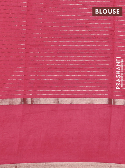 Peach Pink Semi Chanderi - Embroidery