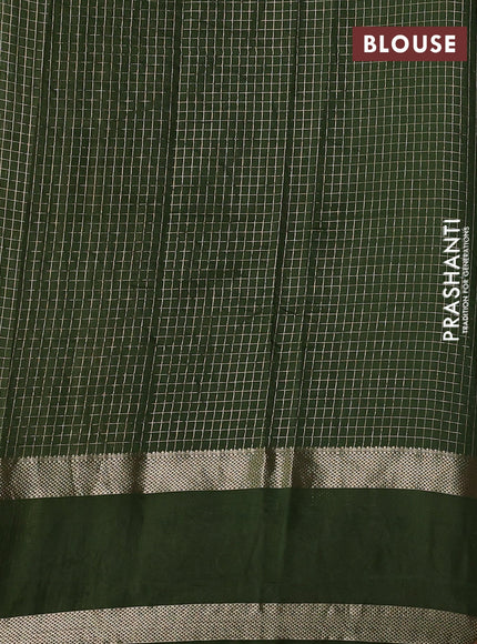 Sap Green Semi Chanderi - Embroidery