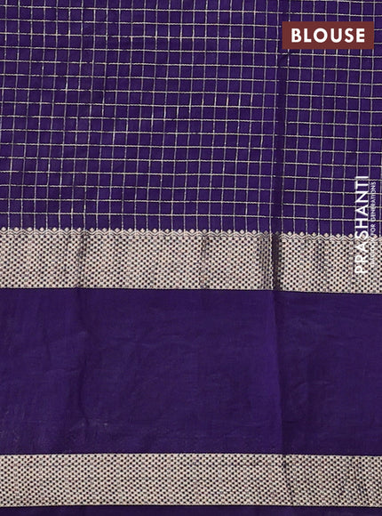 Violet Semi Chanderi - Embroidery