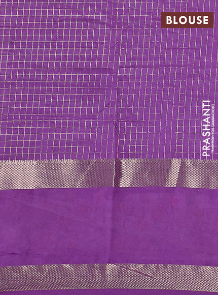 Lavender Semi Chanderi - Embroidery