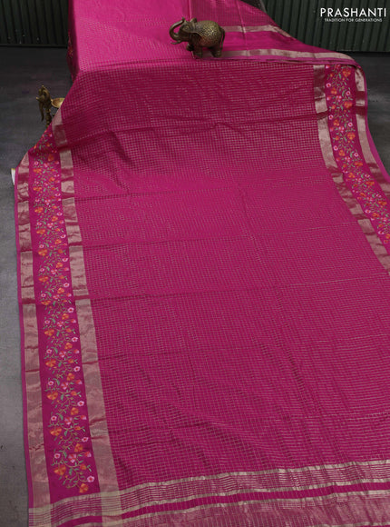 Pink Semi Chanderi - Embroidery