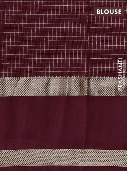 Maroon Semi Chanderi - Embroidery