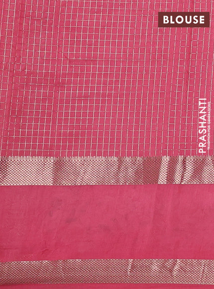 Peach Pink Semi Chanderi - Embroidery