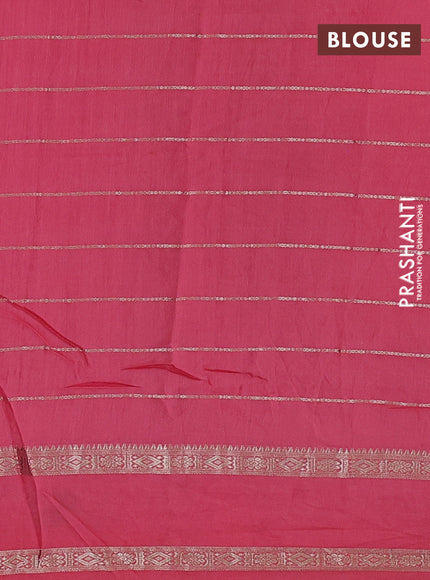 Peach Pink Semi Chanderi - Embroidery
