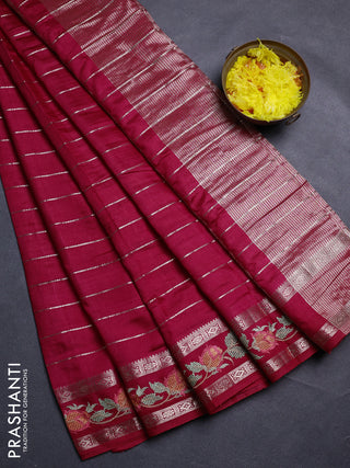 Pink Semi Chanderi - Embroidery