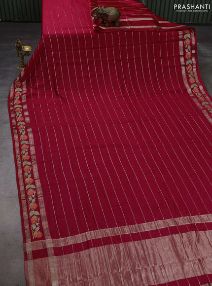 Pink Semi Chanderi - Embroidery