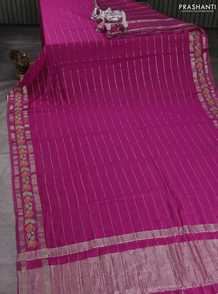 Pink Semi Chanderi - Embroidery
