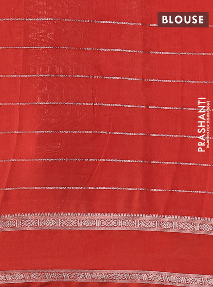 Orange Semi Chanderi - Embroidery