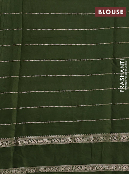 Sap Green Semi Chanderi - Embroidery