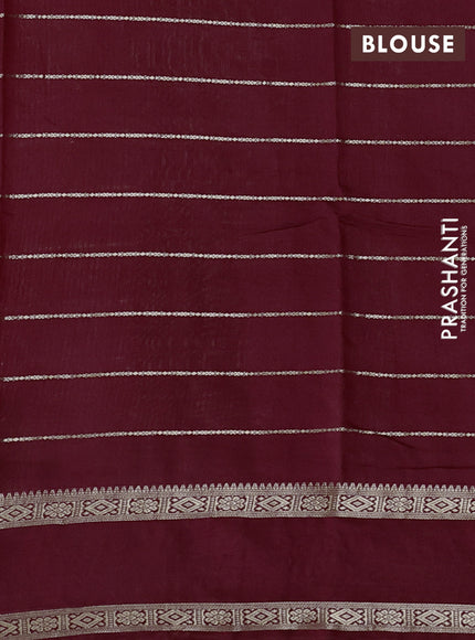 Maroon Semi Chanderi - Embroidery