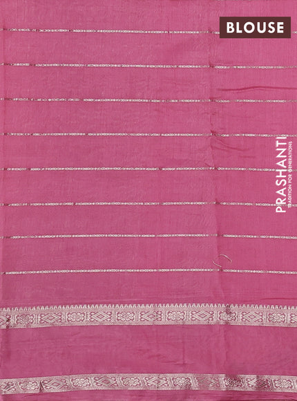 Peach Pink Semi Chanderi - Embroidery