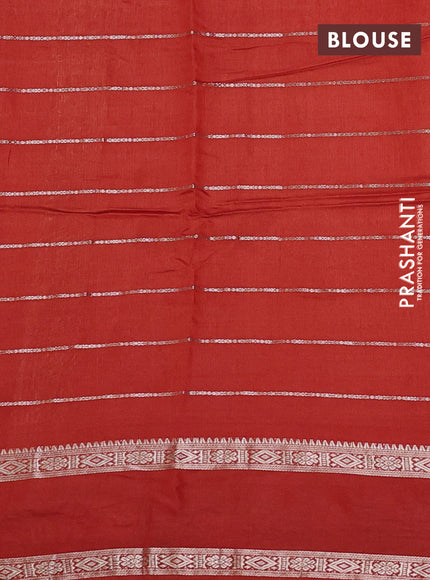 Orange Semi Chanderi - Embroidery