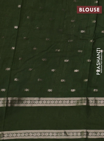 Sap Green Semi Chanderi - Embroidery