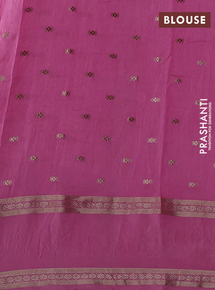 Peach Pink Semi Chanderi - Embroidery