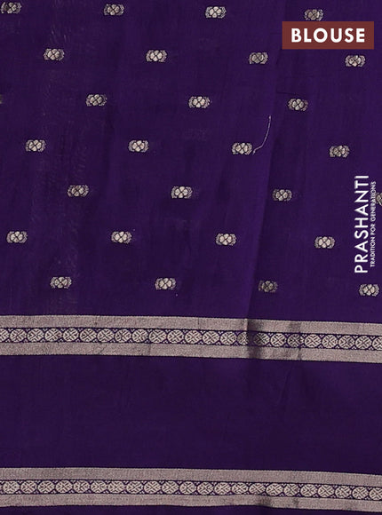 Violet Semi Chanderi - Embroidery