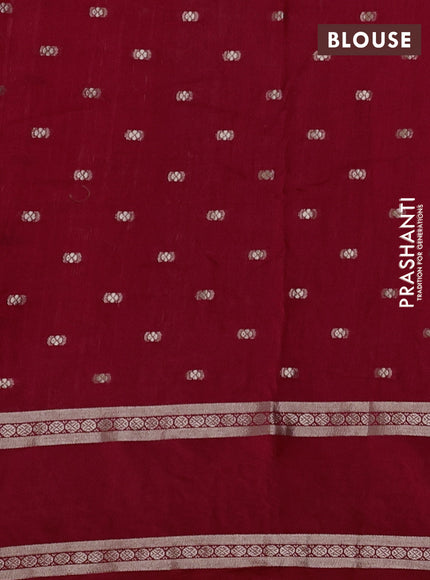 Red Semi Chanderi - Embroidery