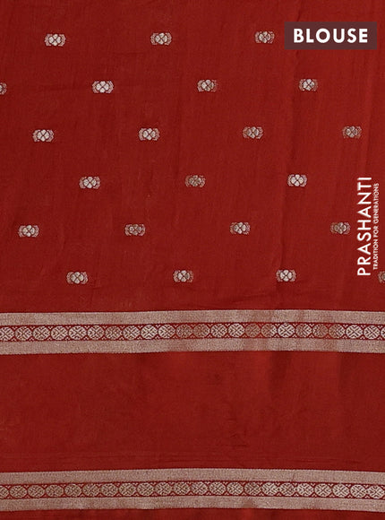 Orange Semi Chanderi - Embroidery