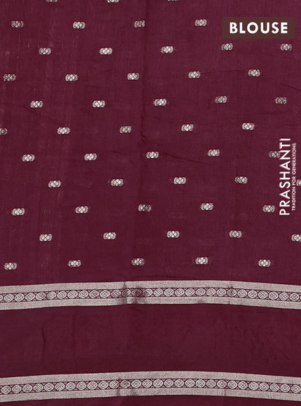 Maroon Semi Chanderi - Embroidery