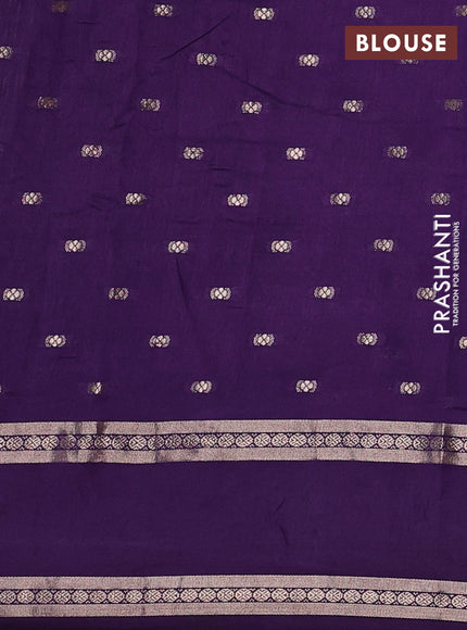 Violet Semi Chanderi - Embroidery