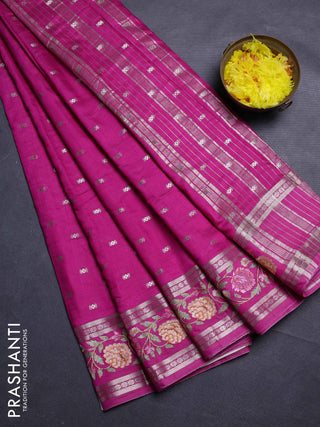 Pink Semi Chanderi - Embroidery