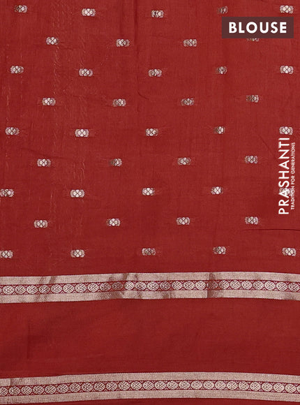 Orange Semi Chanderi - Embroidery