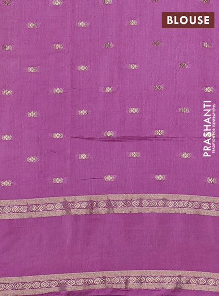 Lavender Semi Chanderi - Embroidery