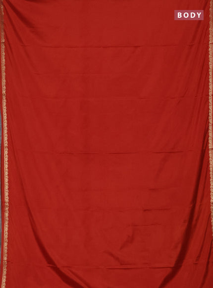 Rust Semi Mysore Silk Saree