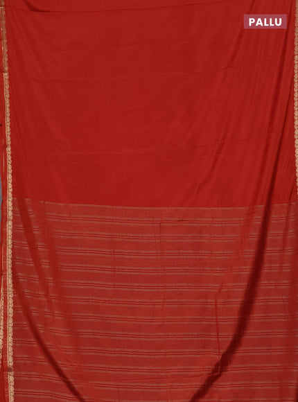 Rust Semi Mysore Silk Saree