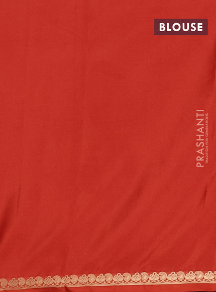 Rust Semi Mysore Silk Saree