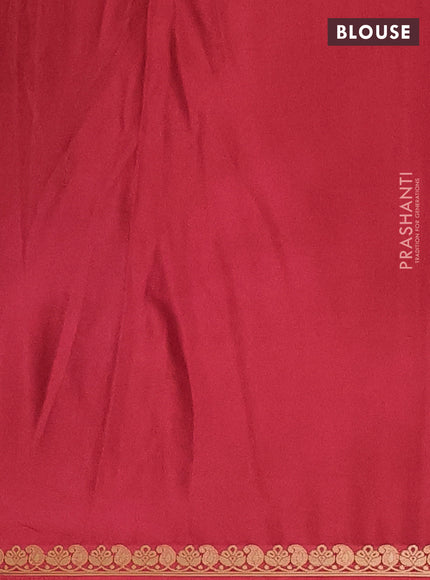 Red Semi Mysore Silk Saree