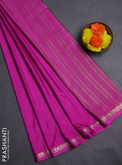 Pink Semi Mysore Silk Saree
